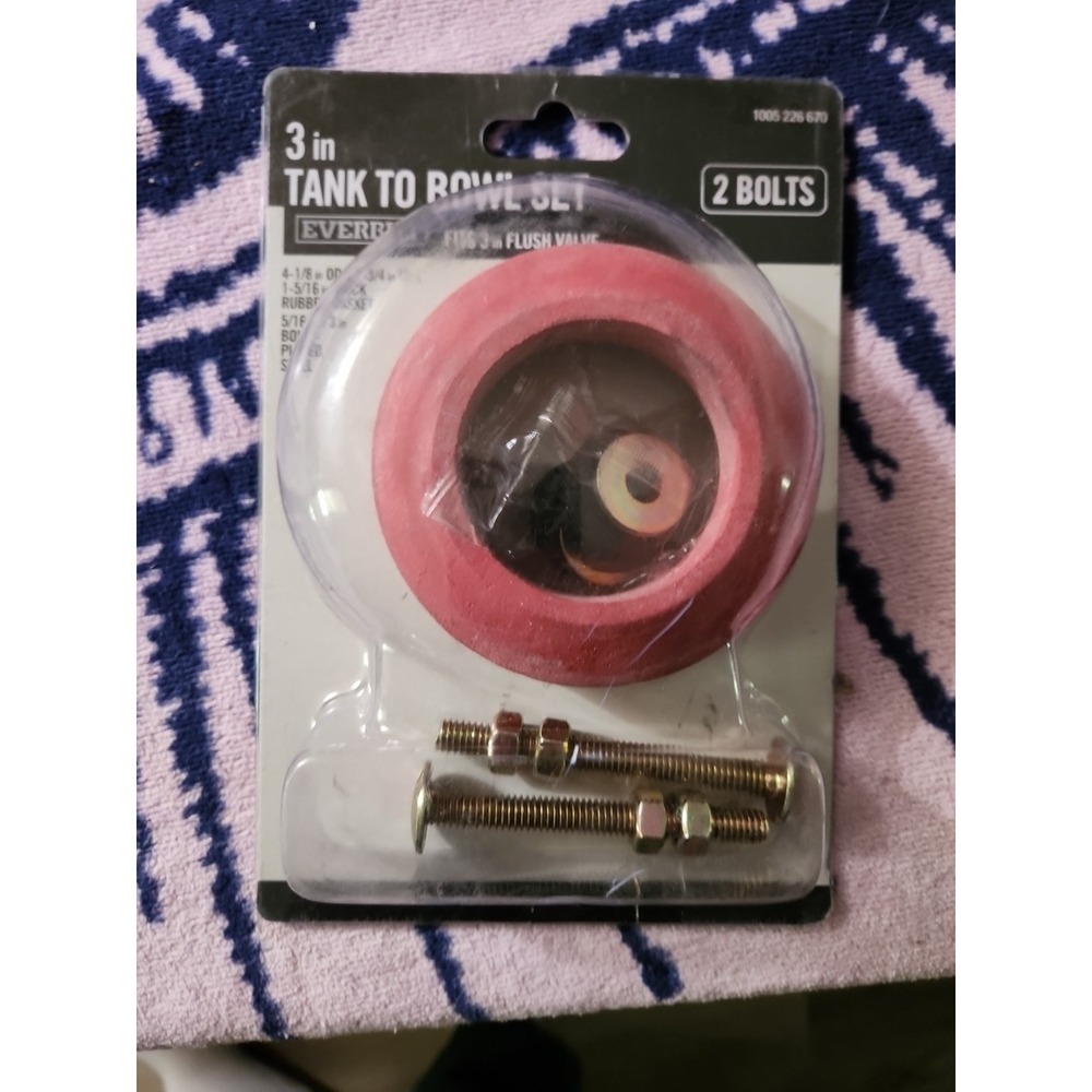 Everbilt 3 in Tank To Bowl Set 2 Bolts Model 1005226670 6972761080352